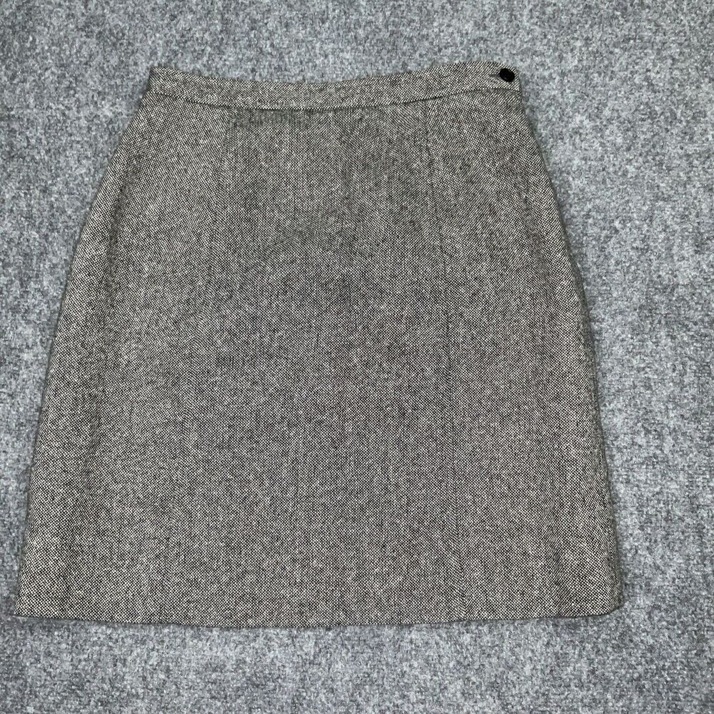 Talbots Skirt Womens Size 8 Gray Wool Blend Lined Pencil Business Work Acedemia
